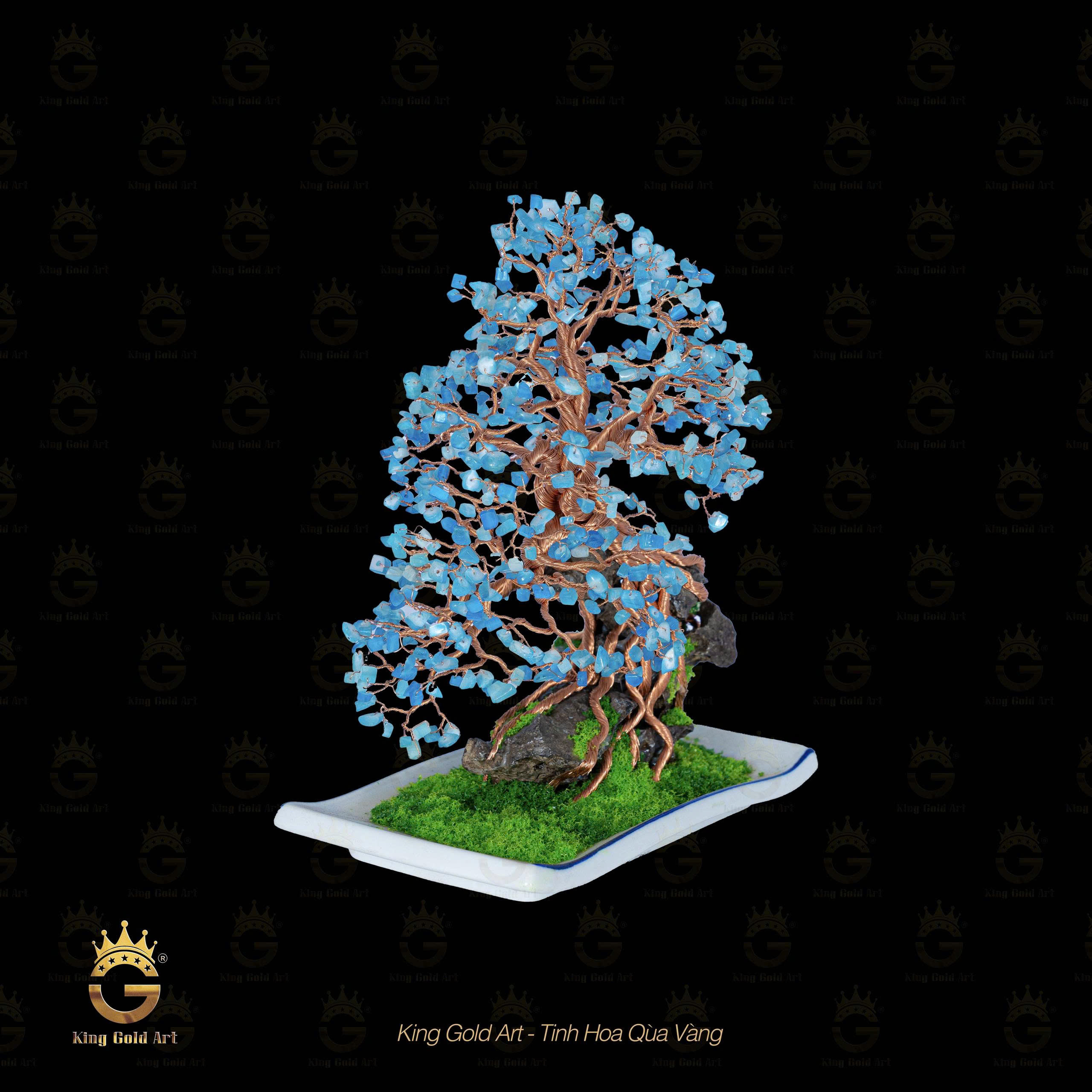 Bình bon sai thân đồng đỏ để bàn mẫu 5